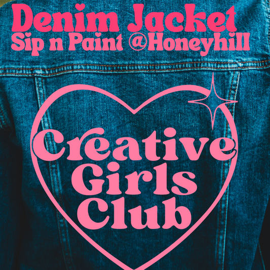 Denim Jacket Sip n Paint @ Honey Hill 20th June 6:30pm-8:30pm